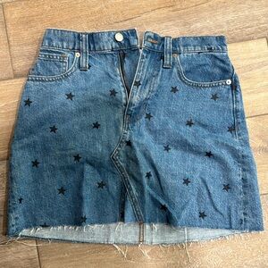 Brand new never worn star Jean skirt madewell